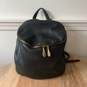 Hobo River Backpack - Black Pebbled 100% Genuine Leather